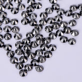 Jet Hematite Glass Flat Back Glue-On Rhinestones 16 Cut Facets WholesaleRhinestone